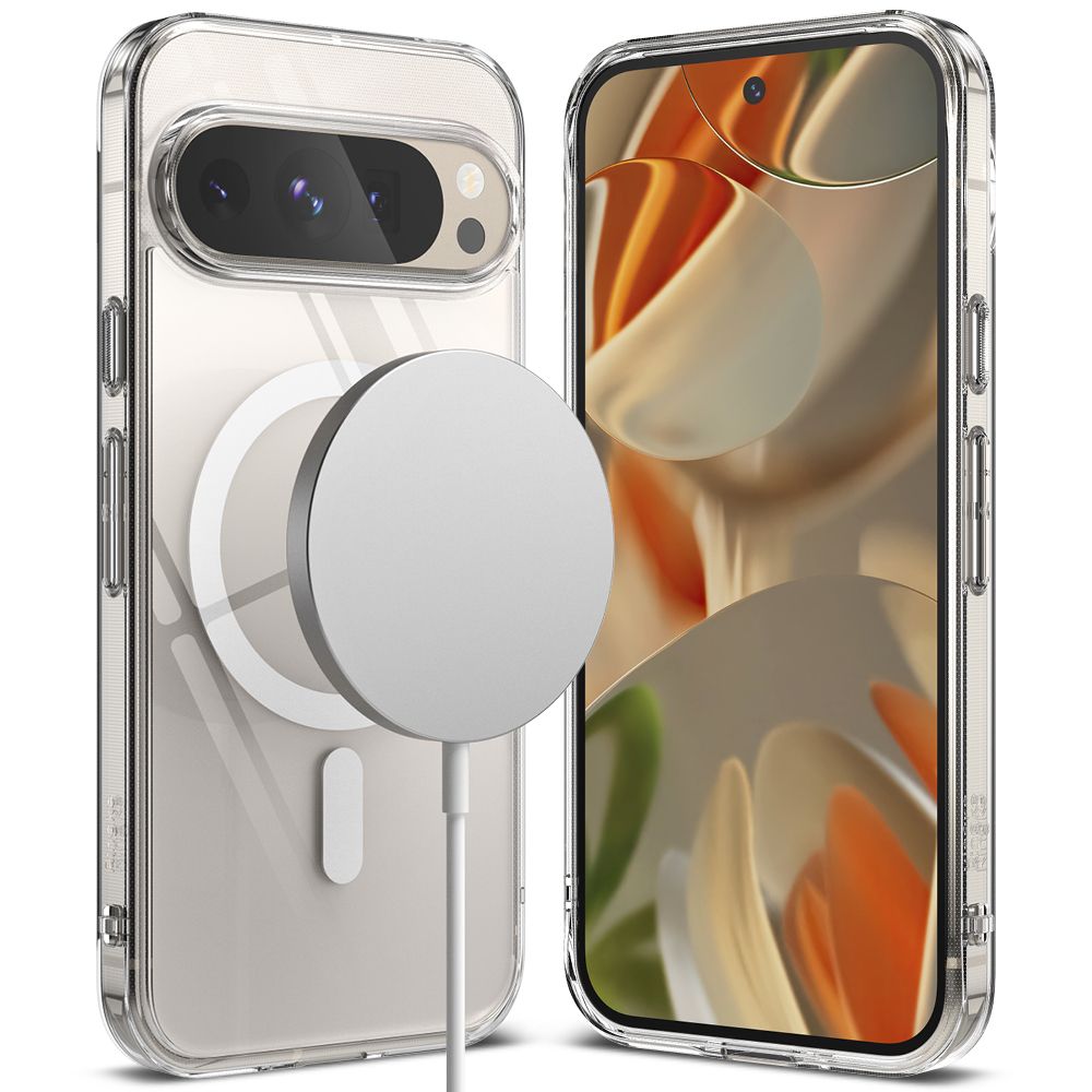Etui Ringke Fusion Magnetic do Google Pixel 9 / Pixel 9 Pro, przezroczysto-białe